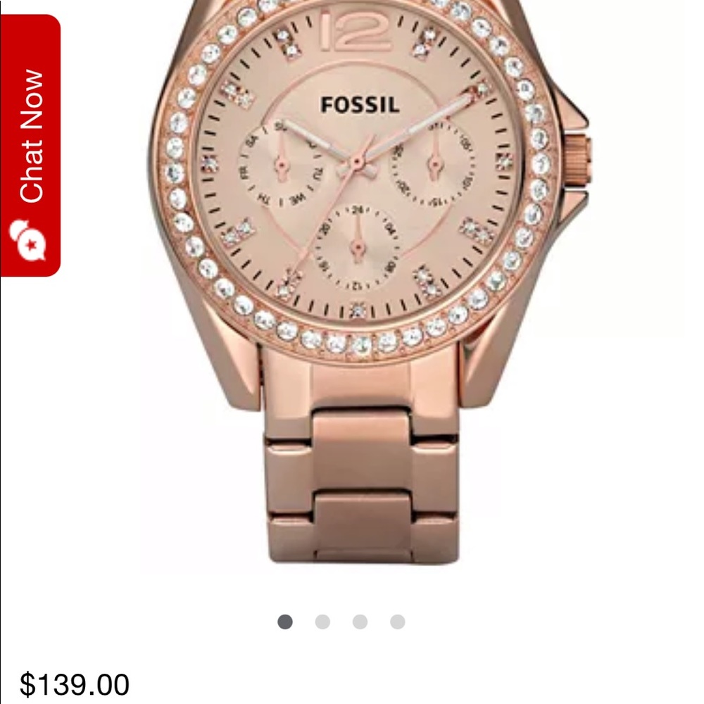 Fossil rose gold watch